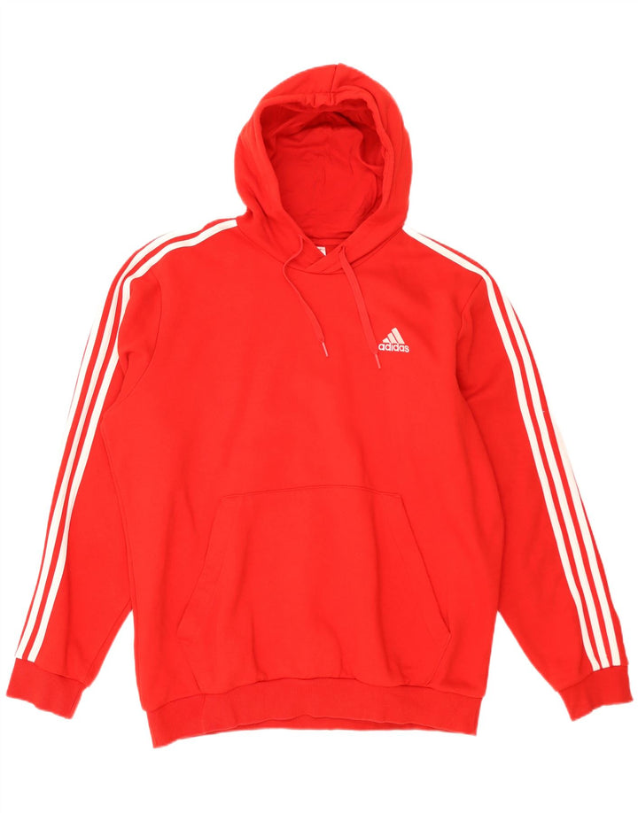 Adidas Herren Kapuzenpullover XL Rot Polyester