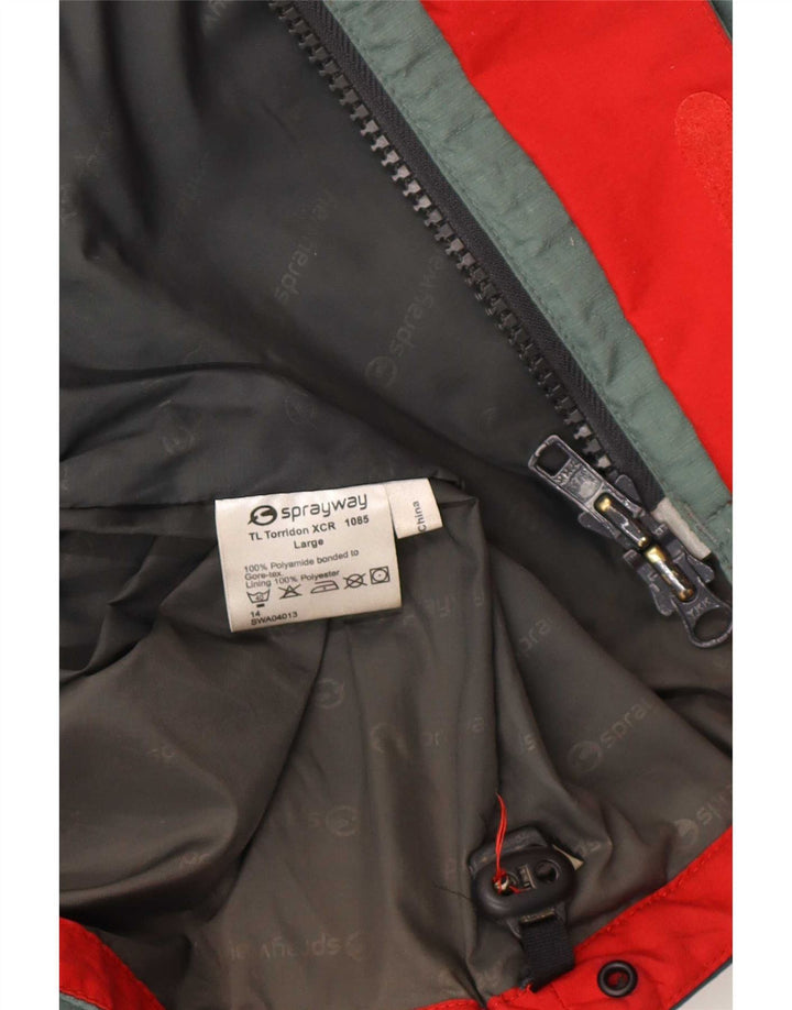 Sprayway Herren Gore-Tex Regenjacke UK 40 Large Grün Colourblock Polyamid