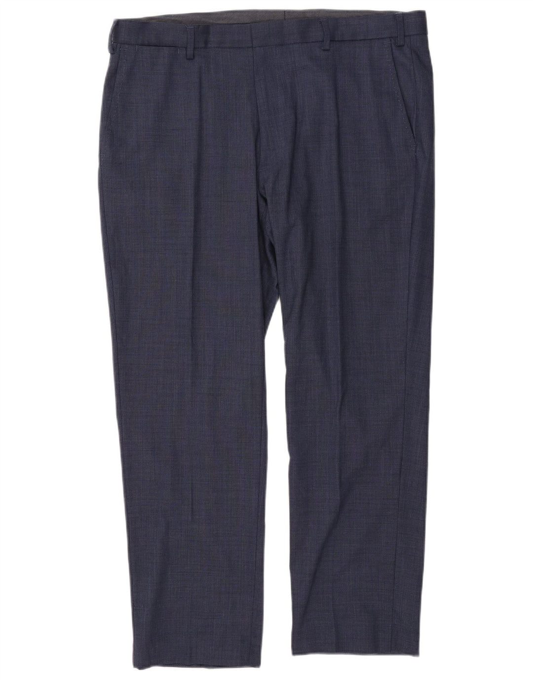 Marks & Spencer Herren-Anzughose in normaler Passform, W38, L29, blaue Wolle