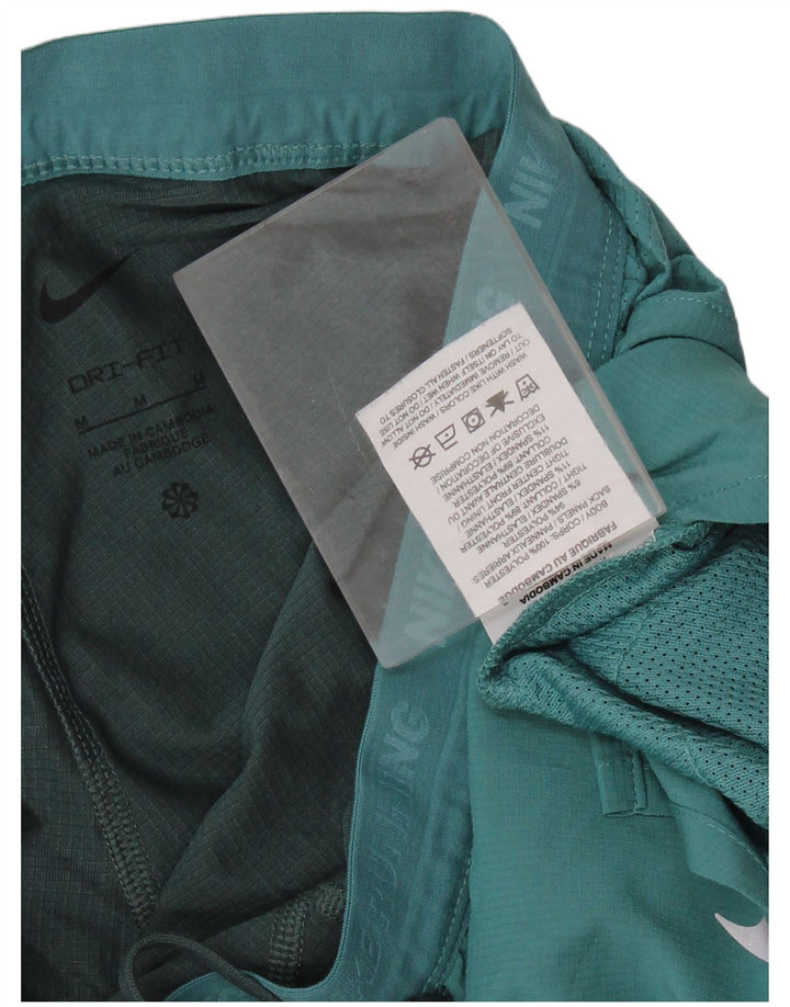 NIKE Damen Dri Fit Graphic Sport Shorts UK 14 Mittelgrünes Polyester