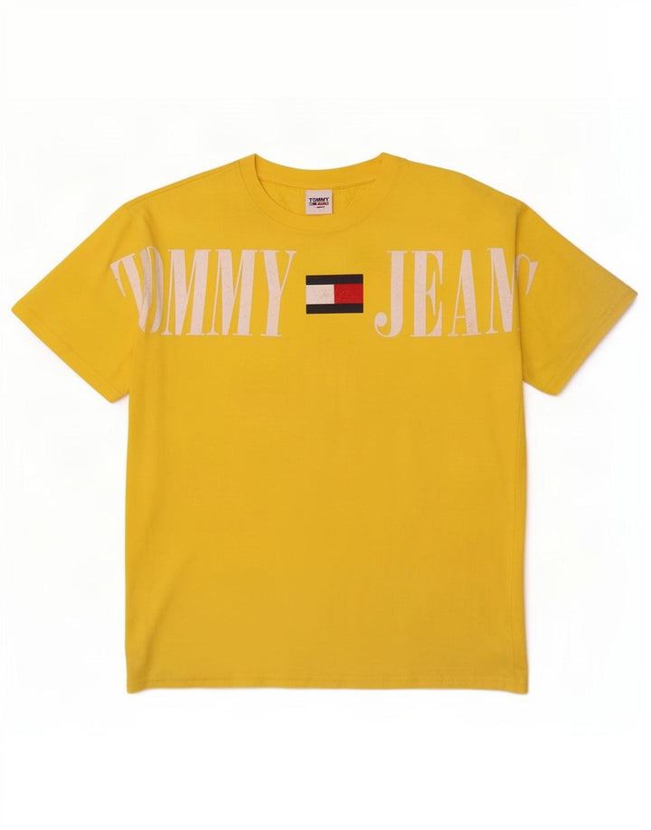 Tommy Hilfiger Herren-T-Shirt mit Grafik, mittelgelbe Baumwolle