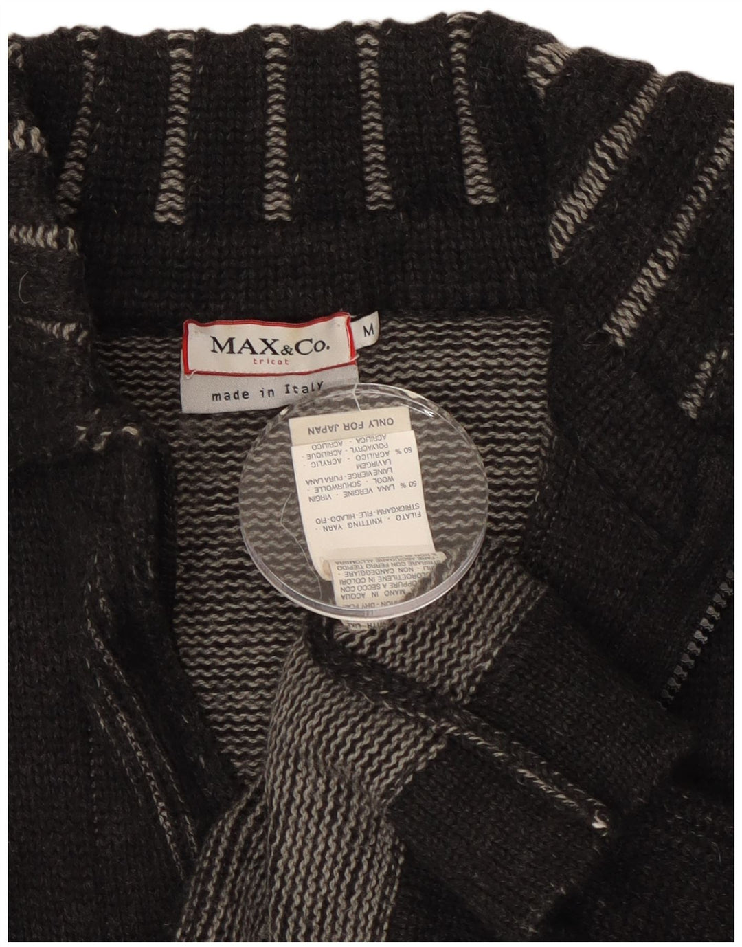 MAX & CO. Damen-Cardigan-Pullover UK 14 Mittelschwarze Wolle