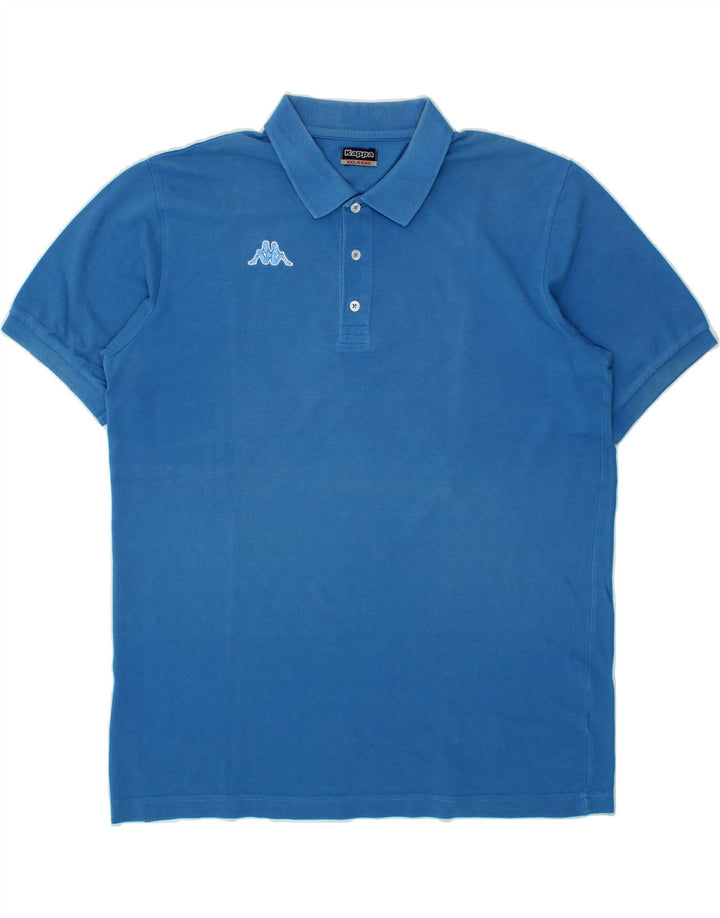 KAPPA Mens Polo Shirt 2XL Blue Cotton Vintage Kappa and Second-Hand Kappa from Messina Hembry 