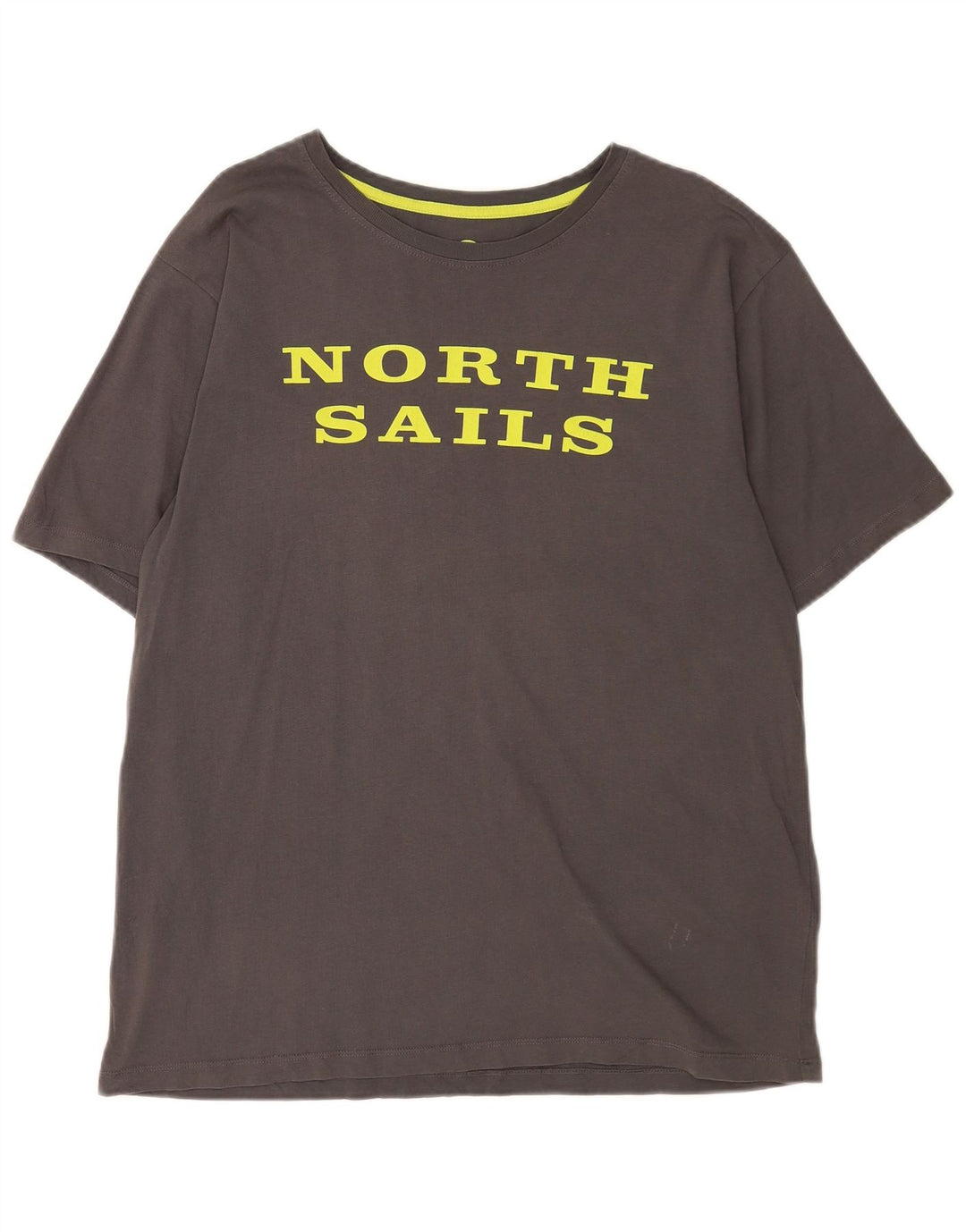 NORTH SAILS Herren Grafik-T-Shirt-Oberteil XL aus grauer Baumwolle