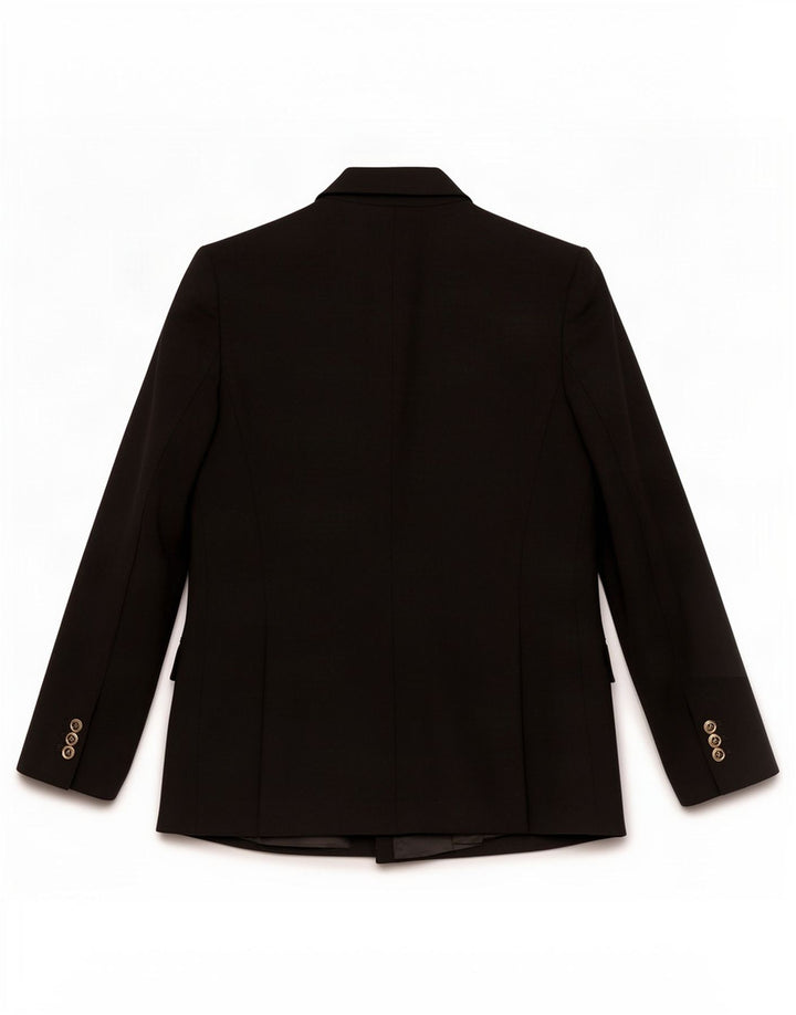 Zweireihiger Blazer für Damen von Zara, Gr. 44, Größe L, Schwarz, Polyester