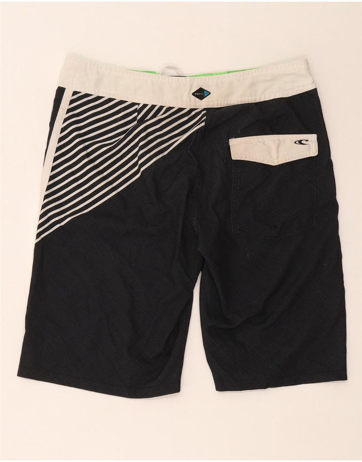 O'Neill Herren-Badeshorts mit Grafik, mittelschwarz, gestreift, Polyester