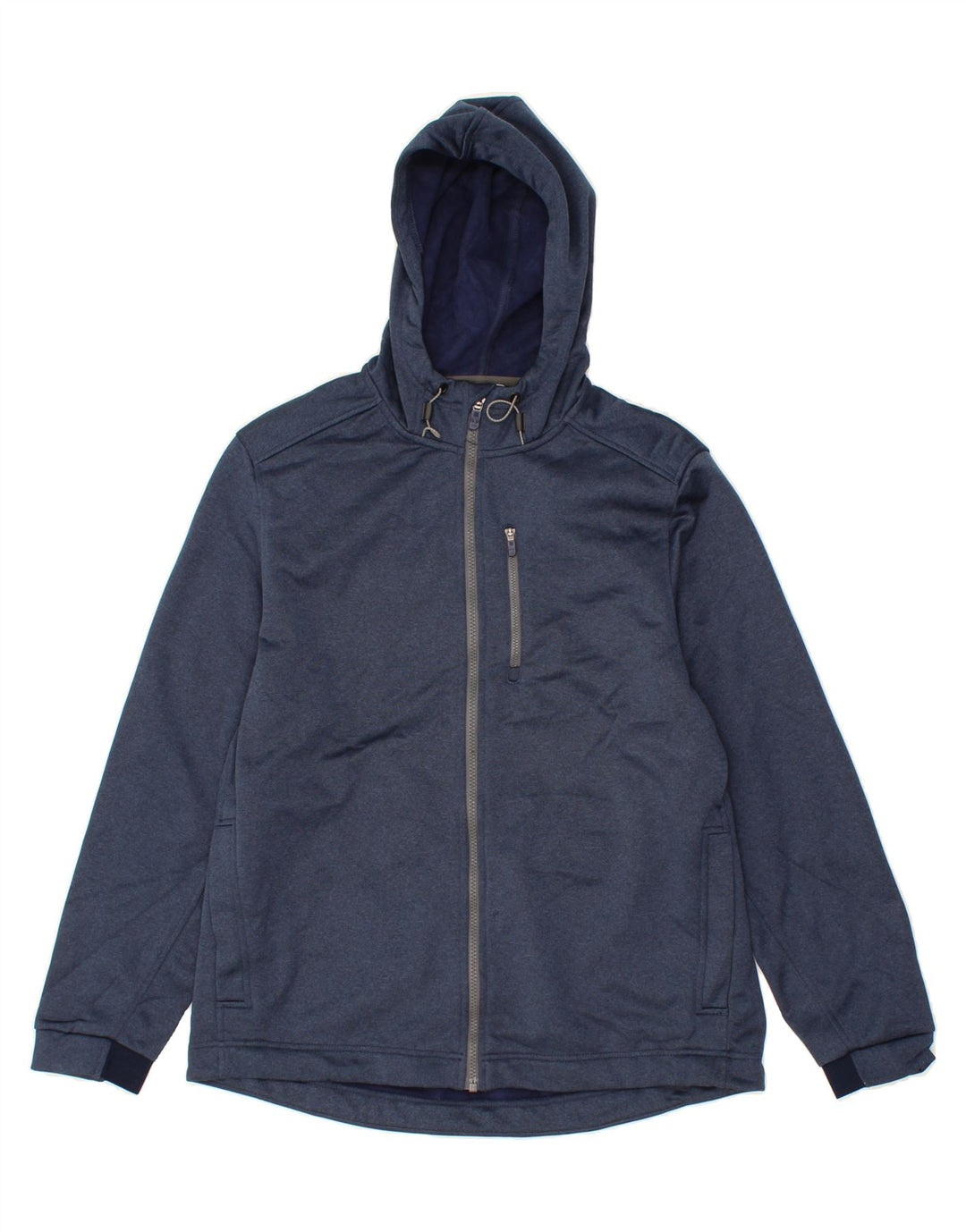 IZOD Mens Zip Hoodie Sweater Medium Navy Blue Polyester Vintage Izod and Second-Hand Izod from Messina Hembry 