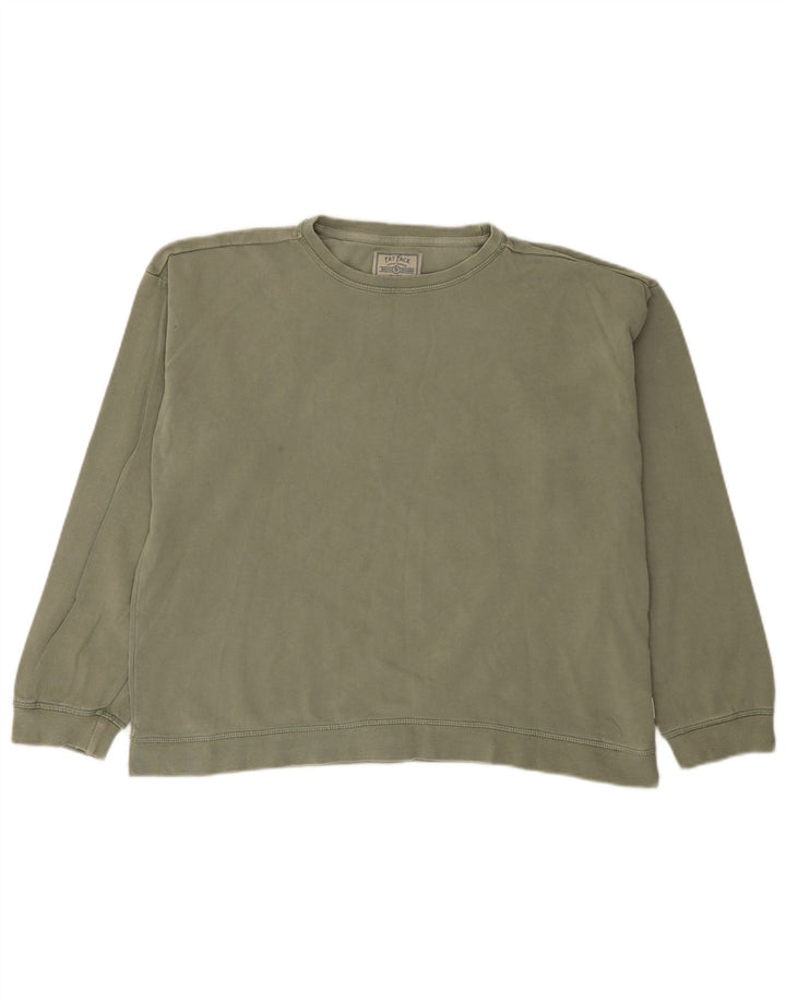 Fat Face Damen-Sweatshirt-Pullover, Gr. 14, Größe L, Khaki, Baumwolle