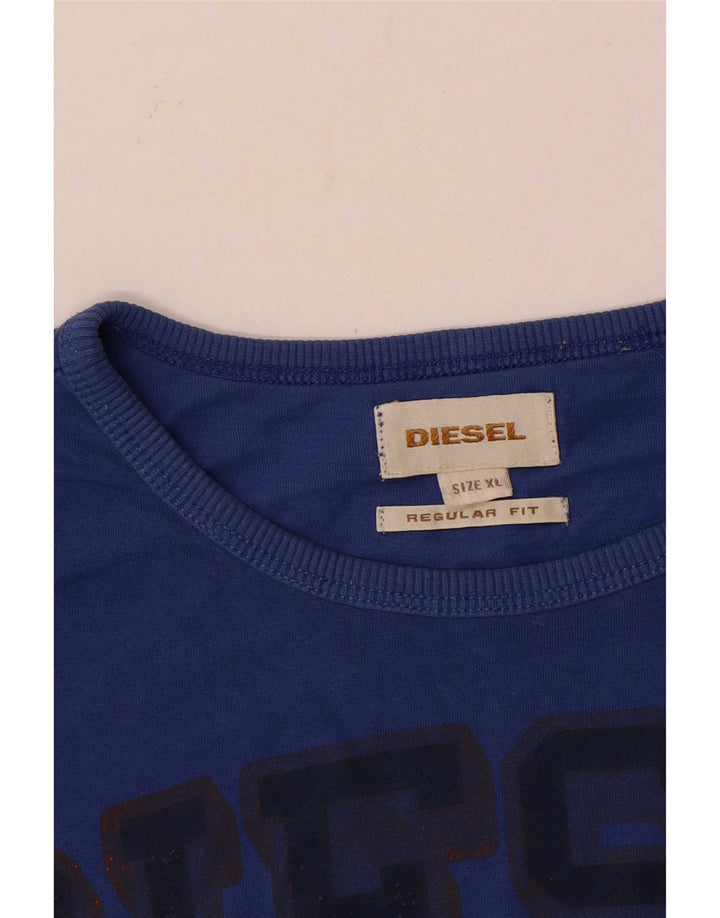 Diesel Herren Regular Fit Graphic T-Shirt Top XL Blau