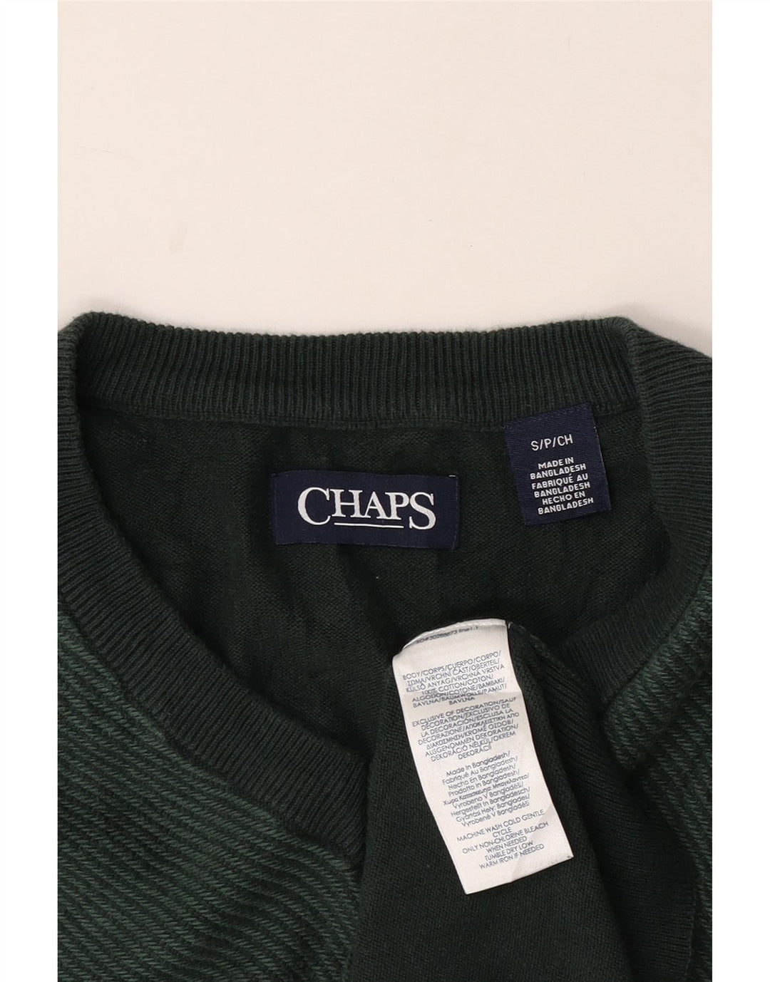 Chaps Herren-Weste-Tanktop, klein, grüne Baumwolle