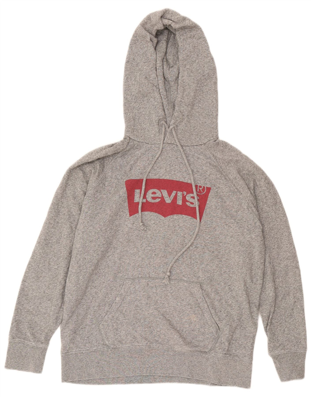 Levi's Herren-Kapuzenpullover mit Grafik, mittelgrau gesprenkelte Baumwolle