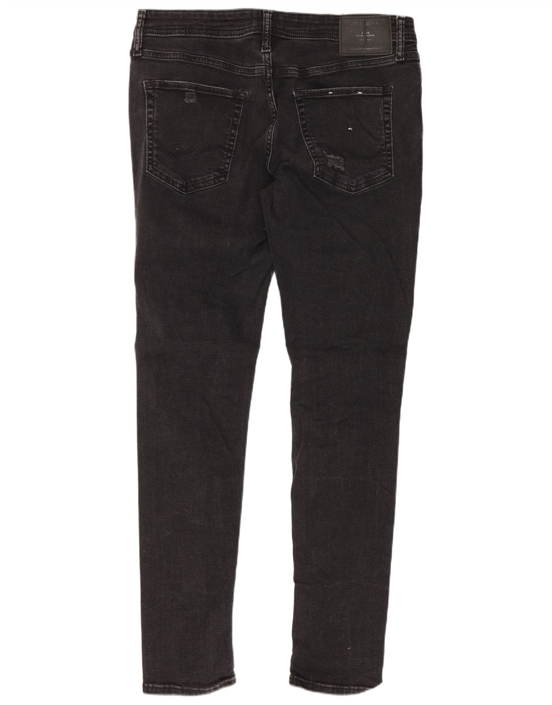 Jack & Jones Herren Distressed Slim Jeans W34 L32 Schwarze Baumwolle