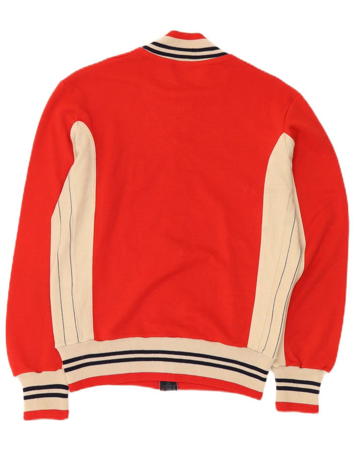 FILA Damen-Trainingsanzug-Top-Jacke IT 50 XL, rotes Farbblock-Acryl