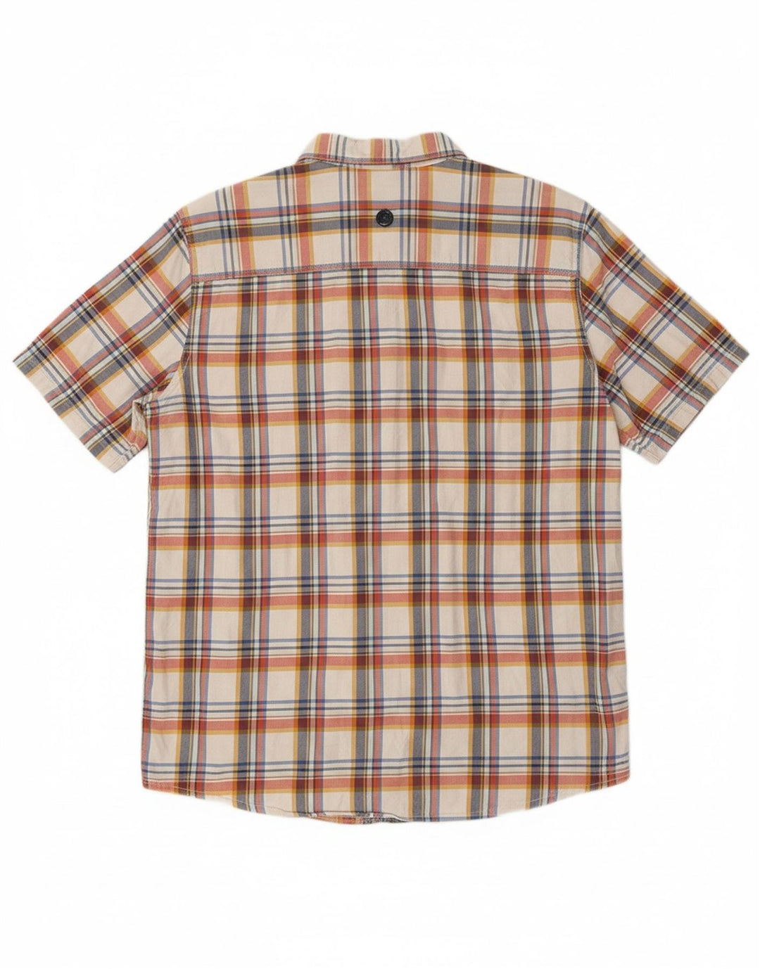 FAT FACE Mens Classic Fit Short Sleeve Shirt Large Multicoloured Check