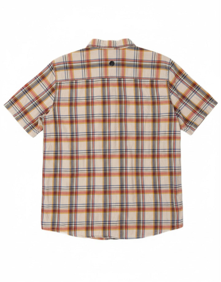 FAT FACE Mens Classic Fit Short Sleeve Shirt Large Multicoloured Check