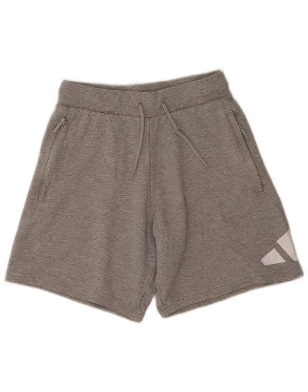 Adidas Womens Graphic Sport Shorts UK 8 Small  Grey Cotton