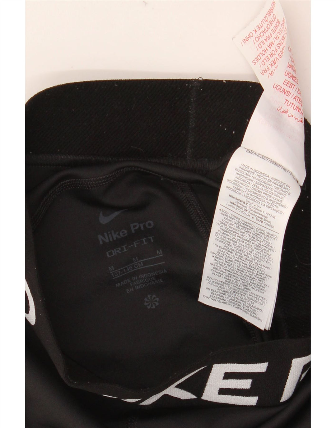 NIKE Dri-Fit-Grafik-Leggings für Mädchen, 10–11 Jahre, mittleres schwarzes Polyester