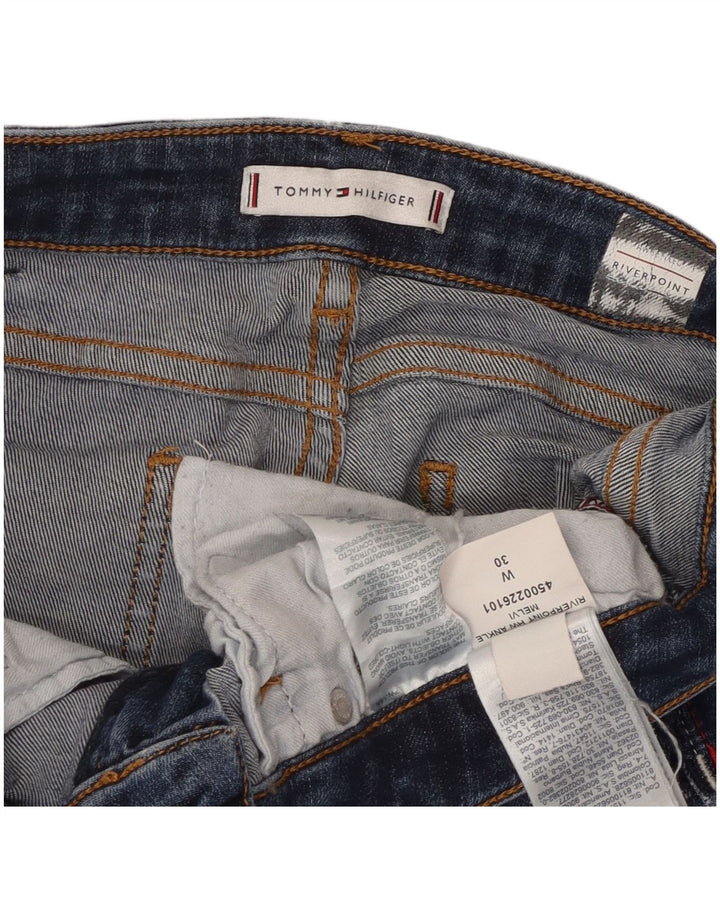 Tommy Hilfiger Damen Riverpoint Straight Jeans W30 L26 Blaue Baumwolle