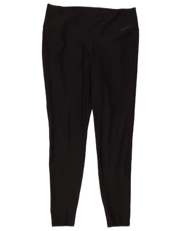 Nike Damen Dri Fit Leggings UK 14 Large Schwarz Polyester