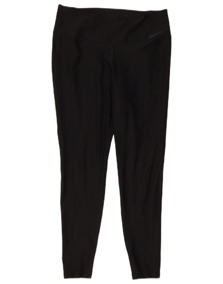 Nike Damen Dri Fit Leggings UK 14 Large Schwarz Polyester