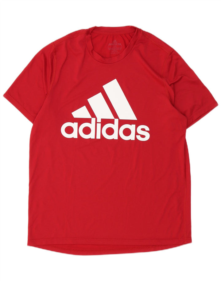 Adidas Herren Aeroready Grafik-T-Shirt, großes rotes Polyester