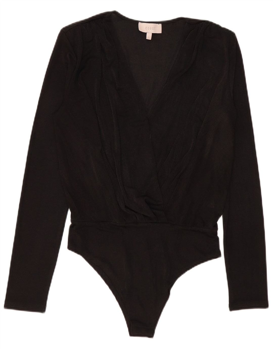 Coast Langarm-Body für Damen, UK 14, Größe L, Schwarz, Polyester
