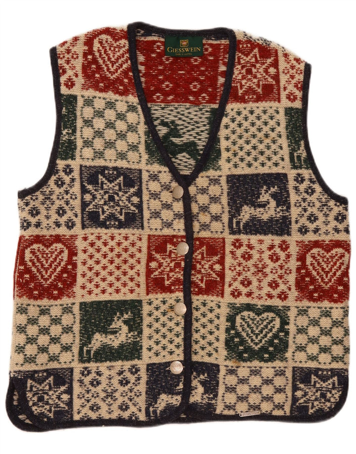 Giesswein Damen Strickjacke, EU 42, groß, mehrfarbig, geometrisch