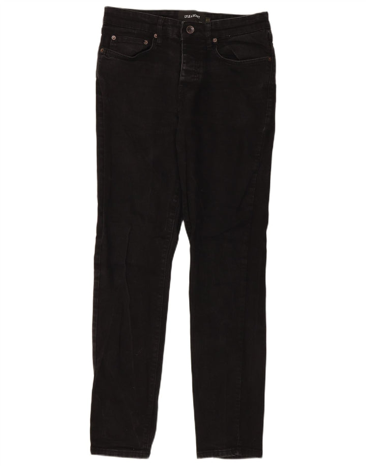 LYLE & SCOTT Herren Slim Jeans W32 L32 Schwarze Baumwolle