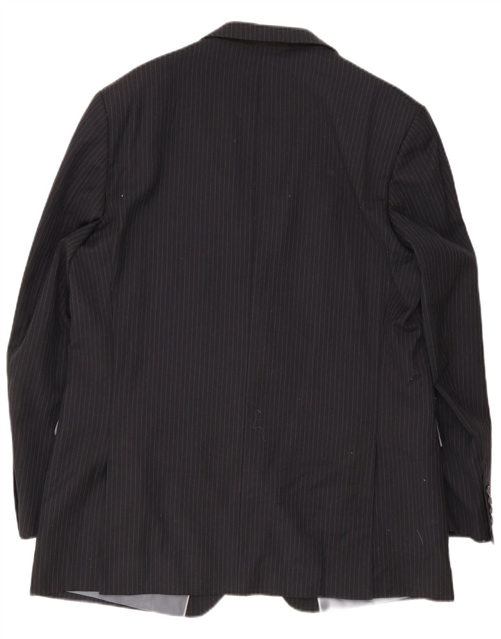 Marks & Spencer Herren-Blazer, lang, Gr. 44, XL, Marineblau, Nadelstreifen