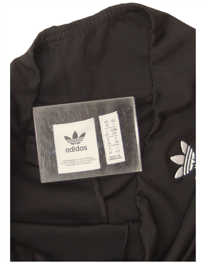 Adidas Damen Sportshorts UK 10 Small Schwarz Polyester