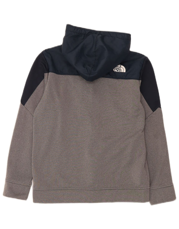 The North Face Jungen-Kapuzenpullover mit Reißverschluss, 11–12 Jahre, Größe L, Grau, Farbblock