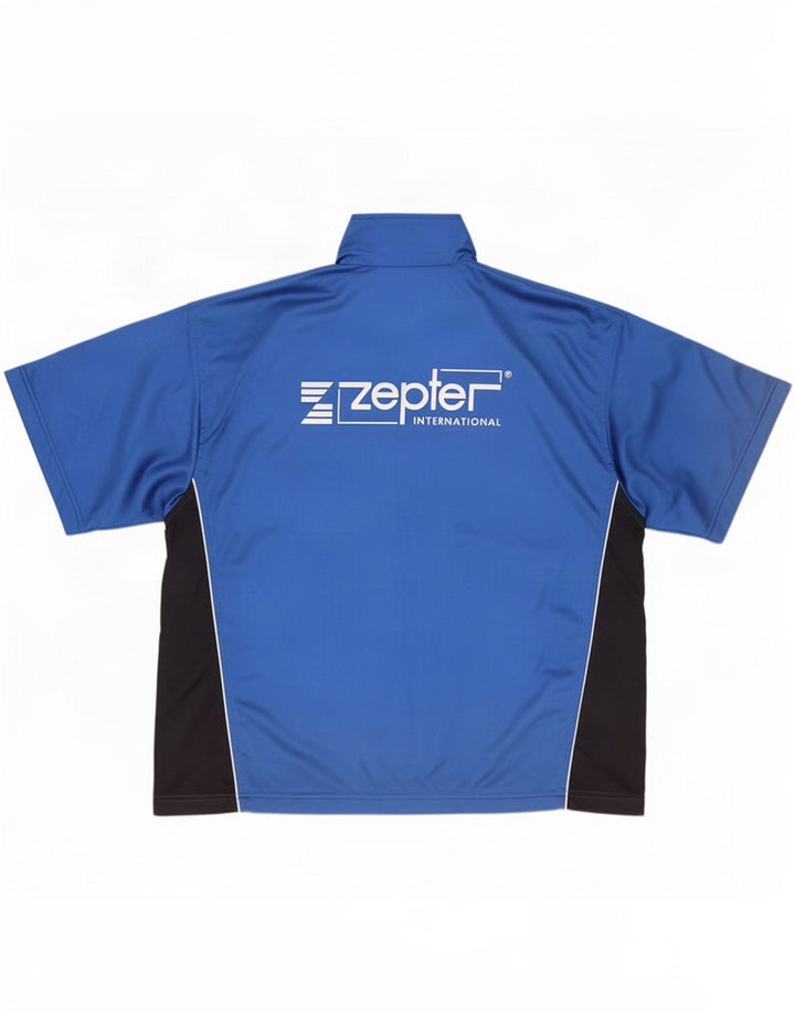 Champion Herren Italia Graphic Trainingsanzug Top Jacke Mittelblau Farbblock