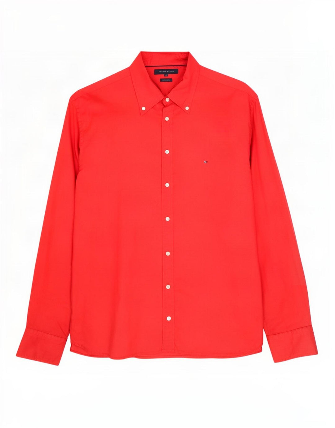 Tommy Hilfiger Herrenhemd XL, rotes Leinen