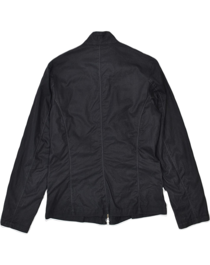 BELFE & BELFE Womens Military Jacket UK 8 Small Black Cotton | Vintage | Thrift | Second-Hand | Used Clothing | Messina Hembry 