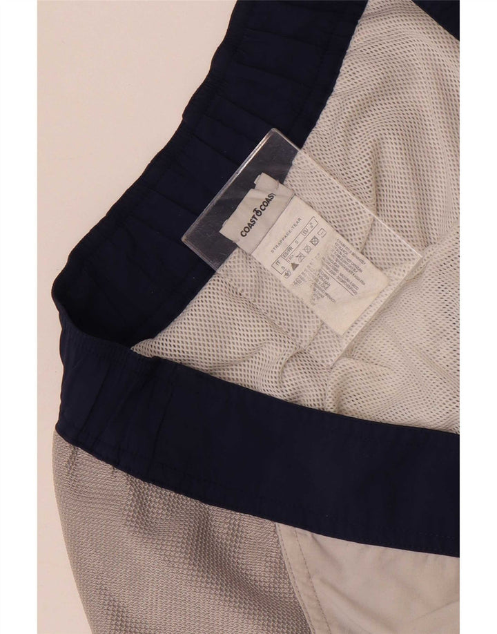 Coast Herren-Badeshorts mit Grafik, Größe S, Marineblau, Colourblock-Polyamid