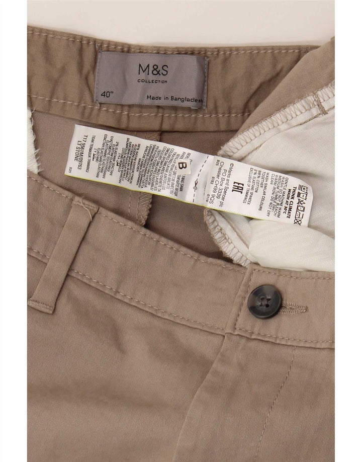 Marks & Spencer Herren Chinoshorts W40 XL Beige Baumwolle