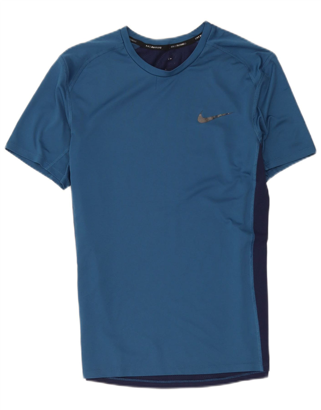 Nike Herren Dri Fit T-Shirt-Oberteil Mittelblauer Farbblock
