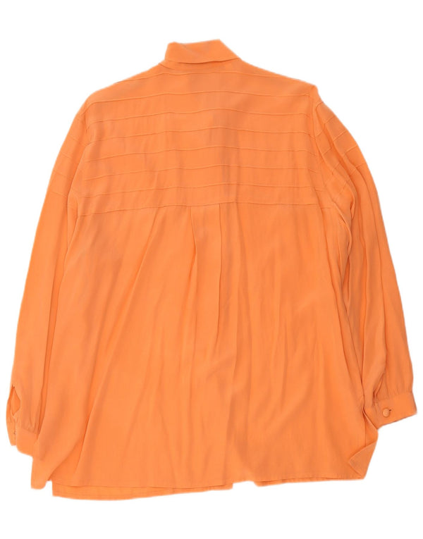 Pancaldi & B Damen Longline Loose Fit Hemdbluse UK 18 XL Orange