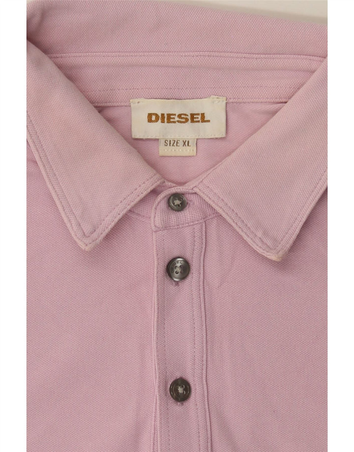 DIESEL Womens Polo Shirt UK 18 XL Pink Vintage Diesel and Second-Hand Diesel from Messina Hembry 