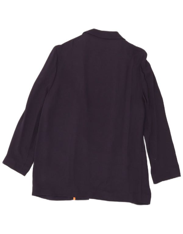 WHISTLES Offene Damen-Blazerjacke UK 12 Mittelmarineblaue Viskose