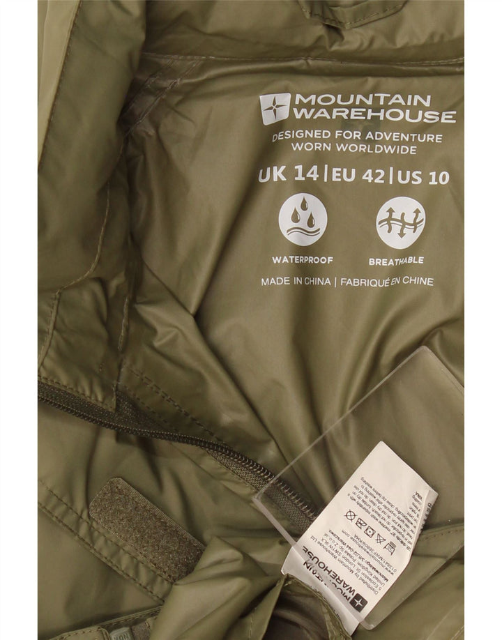 Mountain Warehouse Damen-Regenjacke UK 14 Large Khaki Nylon