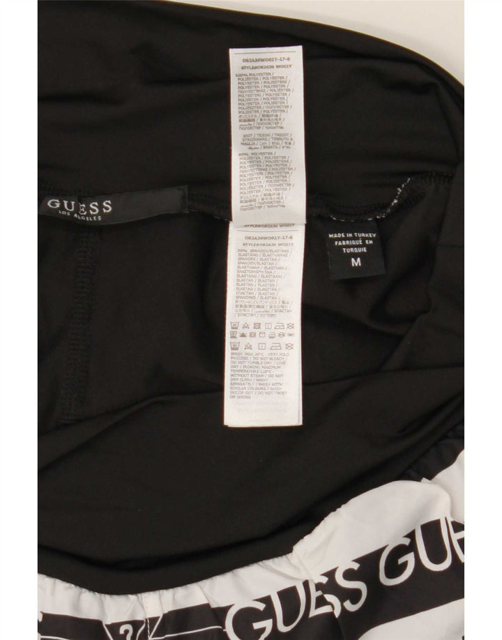 Guess Damen Graphic Sport Shorts UK 12 Mittelschwarz gestreift Polyester