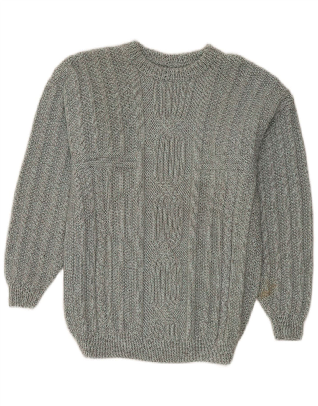 Vintage Herren Pullover mit Rundhalsausschnitt Mittelgrau
