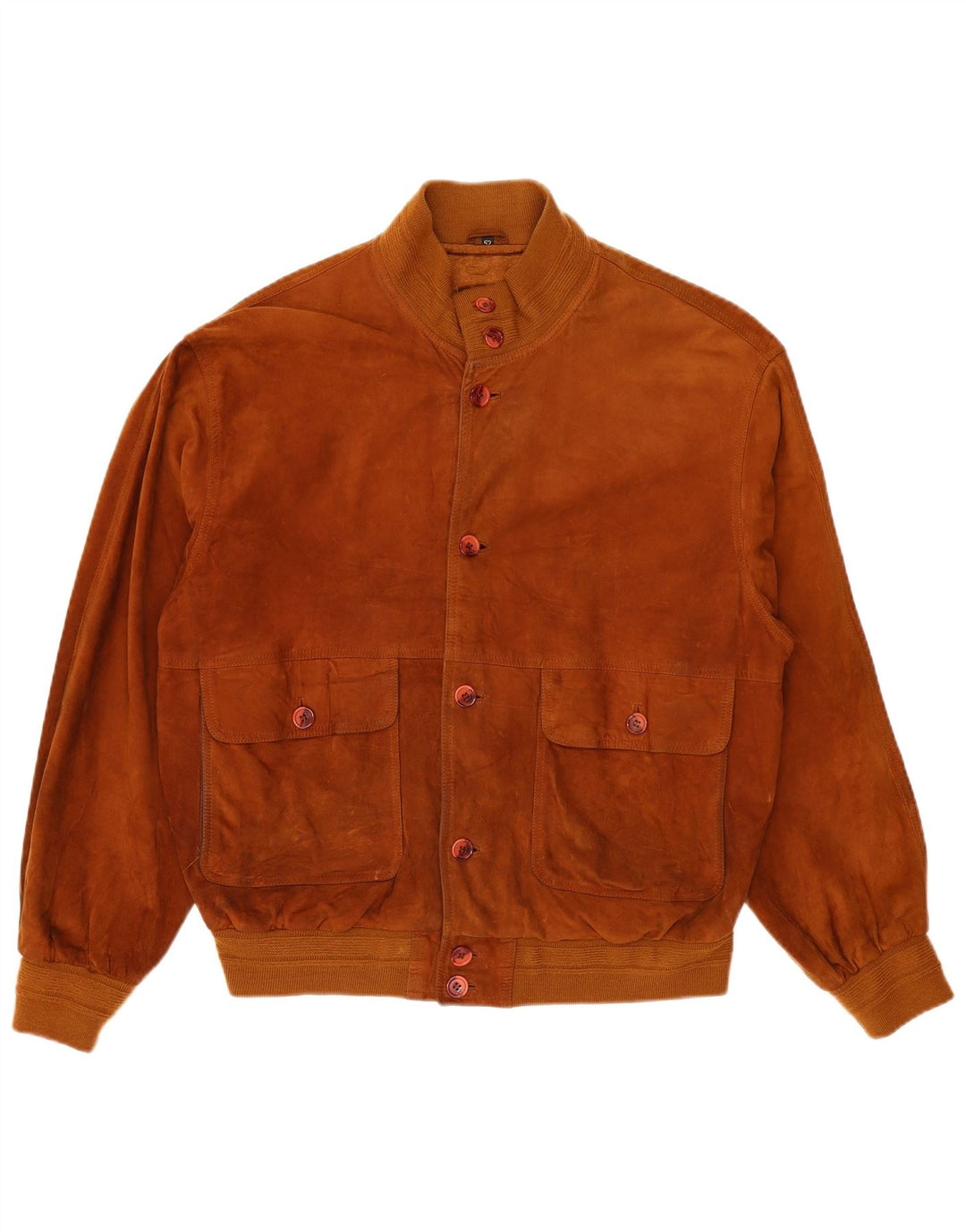 Vintage Herren Wildleder Bomberjacke IT 52 XL Braunes Leder