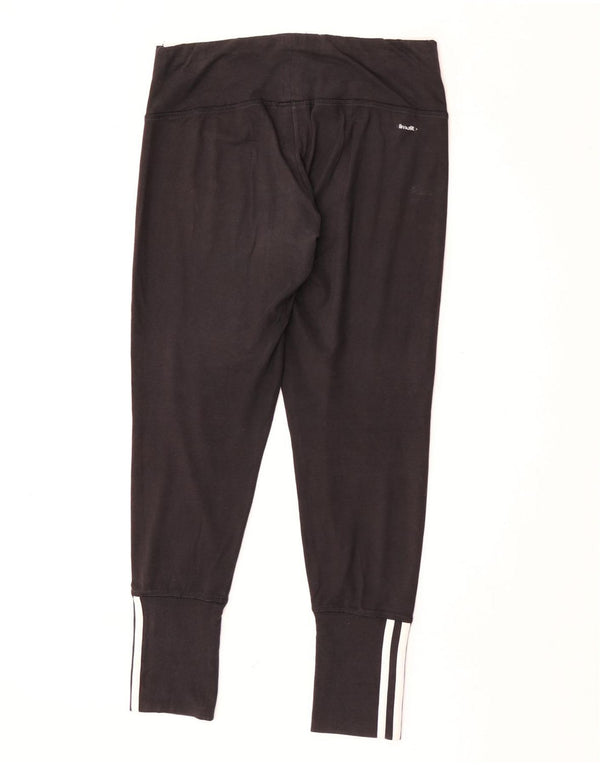 Adidas Damen Leggings UK 12/14 Mittelschwarze Baumwolle
