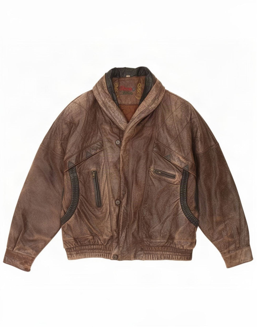 Rover&Lakes Herren Lederjacke IT 52 XL Braun