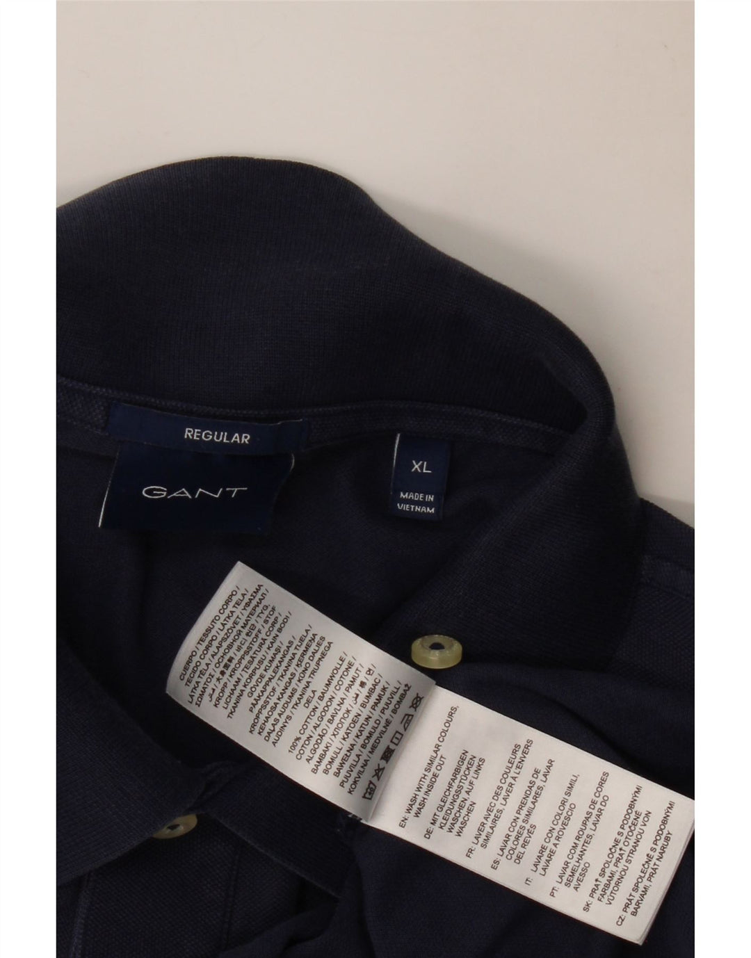 GANT Herren-Poloshirt, langärmelig, normal, XL, Marineblau, Baumwolle