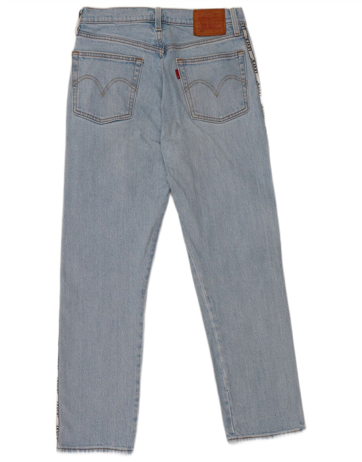 Levi's Damen 501 Graphic Straight Jeans W26 L26 Blaue Baumwolle