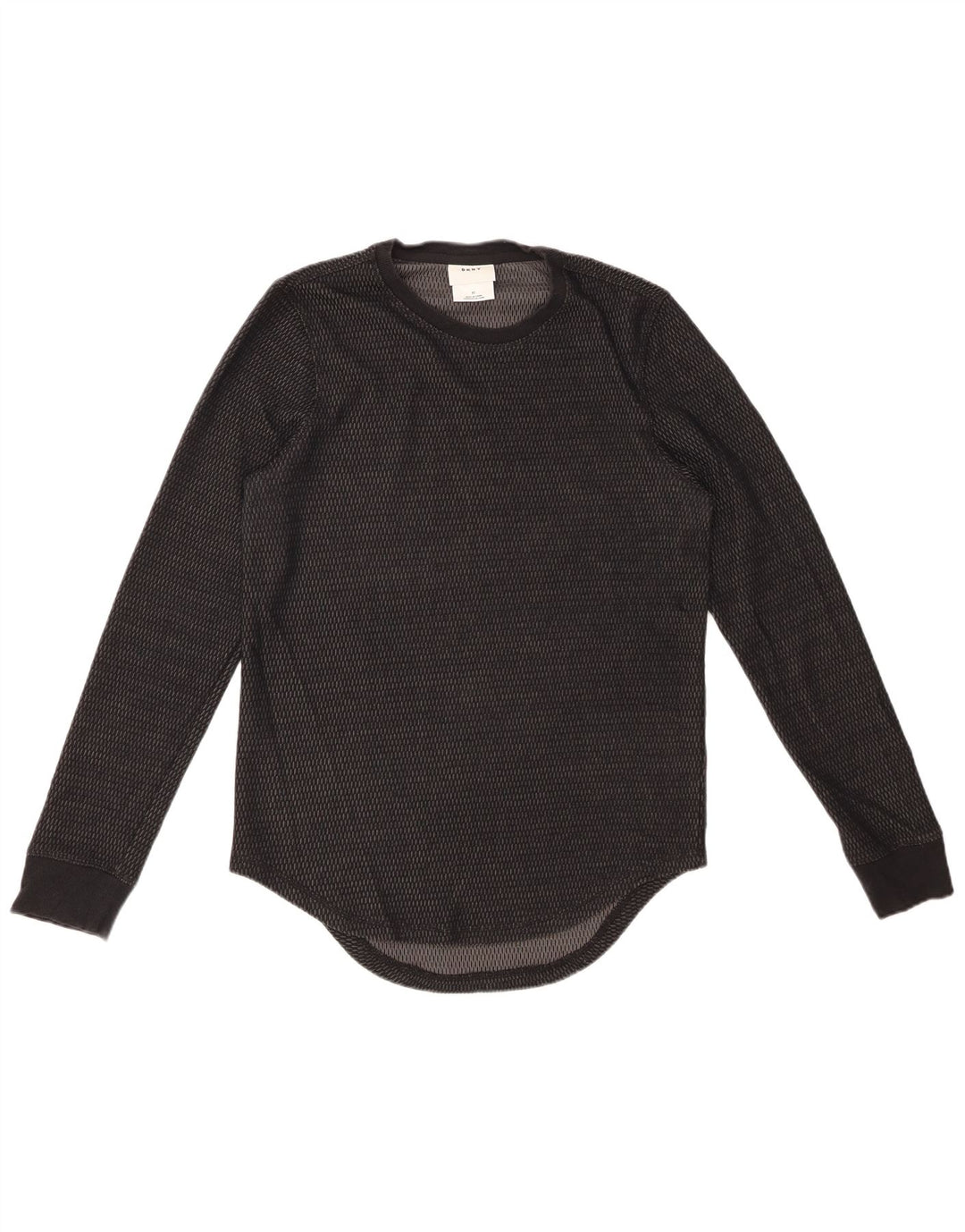 DKNY Herren Top Langarm XS Schwarz Baumwolle