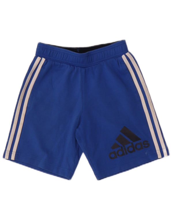 Adidas Sportshorts für Jungen, 9–10 Jahre, Größe S, blaue Baumwolle